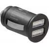 Goobay Dvigubas USB automobilinis kroviklis 24 W juodas greitas įkrovimas su apsauga nuo viršsrovių