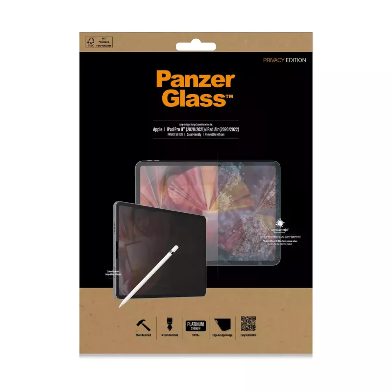 PanzerGlass ® Privatumo apsauginis stiklas iPad Pro 11 inch (2018, 2020-2022, 2024) | Air 10.9 inch (2020, 2022)