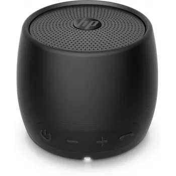HP 360 juodas belaidis garsiakalbis, Bluetooth 5, nešiojamas, monofoninis, cilindro formos, su mygtukais
