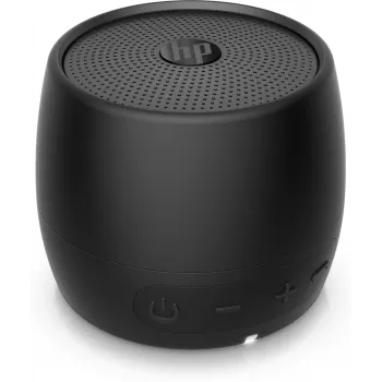 HP 360 juodas belaidis garsiakalbis, Bluetooth 5, nešiojamas, monofoninis, cilindro formos, su mygtukais