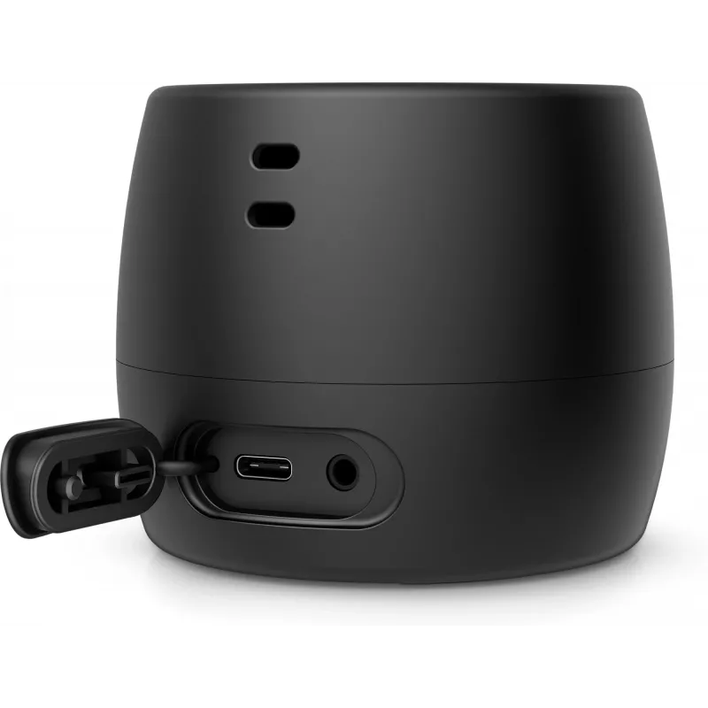HP 360 juodas belaidis garsiakalbis, Bluetooth 5, nešiojamas, monofoninis, cilindro formos, su mygtukais