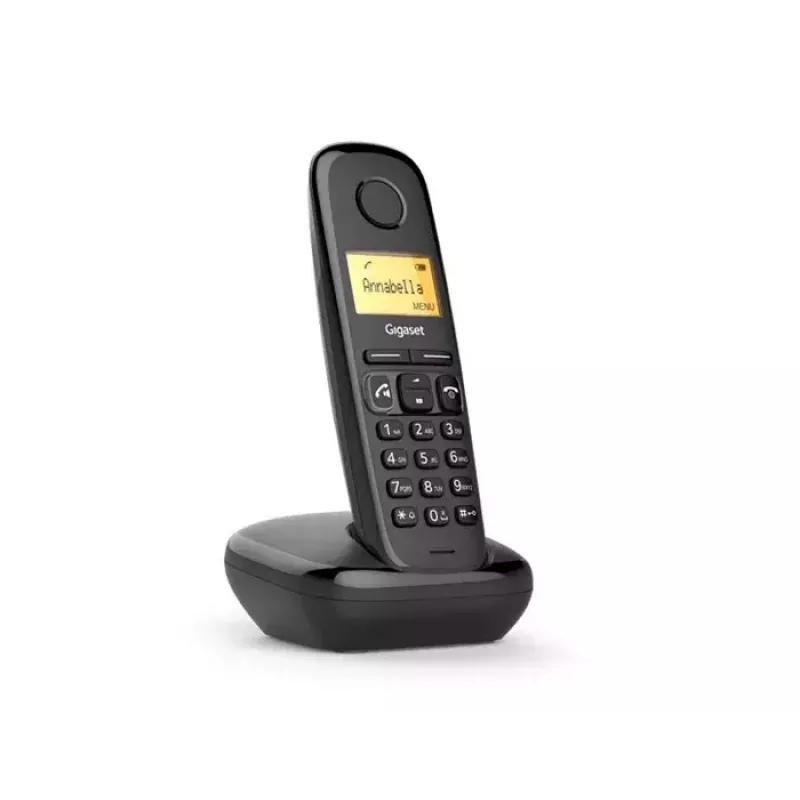 Belaidis analoginis/DECT telefonas Gigaset A270A su skambučio numerio atpažinimu, juodas