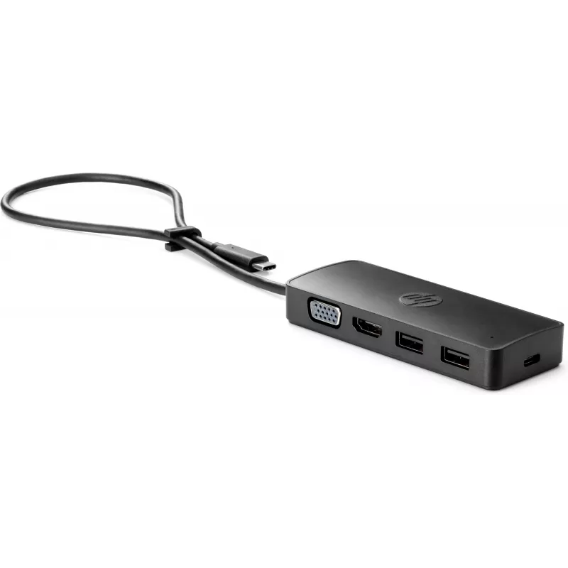 HP USB-C kelionių stotelė G2, laidinė, USB 3.2 Gen 1 Type-C, juoda, 107 mm