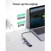 Ugreen 10919 USB-C dokas / prievadų replikatorius, USB 3.2 Gen 1, pilkas
