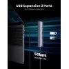 Ugreen 10919 USB-C dokas / prievadų replikatorius, USB 3.2 Gen 1, pilkas