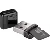 Card reader GOOBAY USB-A 2.0, skirtas MicroSD, 480 Mbit/s, juodas