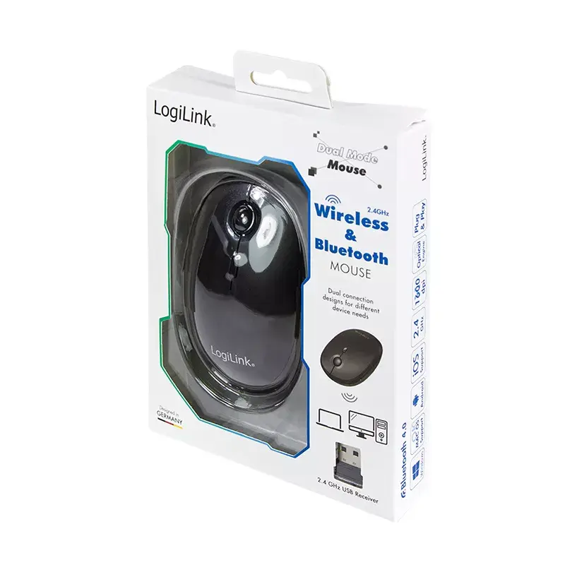 Pelė LogiLink ID0204 belaidė RF + Bluetooth