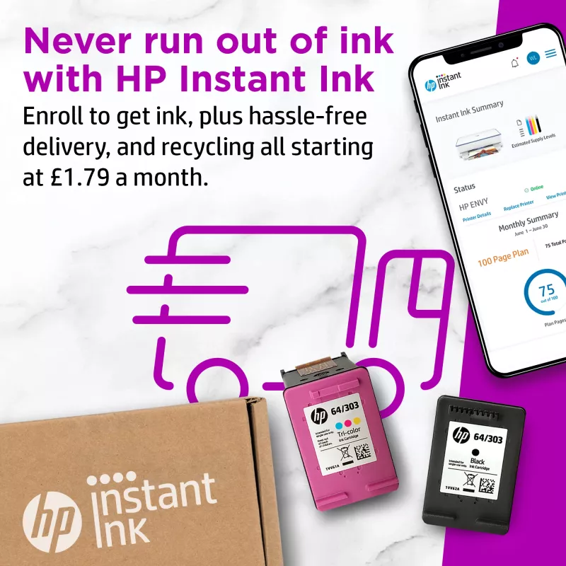 HP ENVY 6010e belaidis daugiafunkcis spausdintuvas, kopijuoklis, skaitytuvas, spalvotas, su Instant Ink