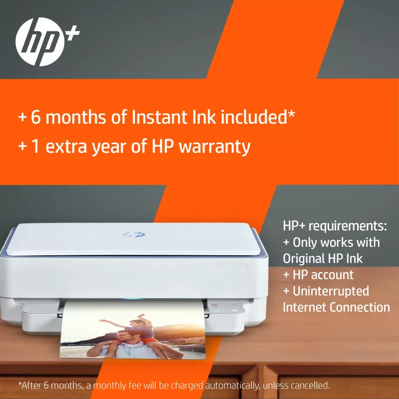 HP ENVY 6010e belaidis daugiafunkcis spausdintuvas, kopijuoklis, skaitytuvas, spalvotas, su Instant Ink
