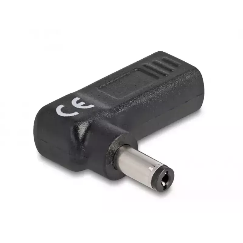 DeLOCK adapteris USB Type-C moteriškas į 5,5 x 2,1 mm vyrišką 90° kampu