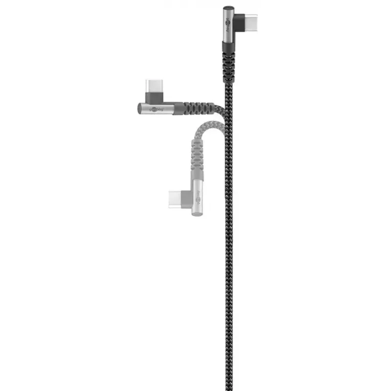 Goobay USB-C laidas USB 2.0 2m juodai pilkas