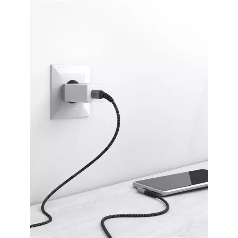 Goobay USB-C laidas USB 2.0 2m juodai pilkas