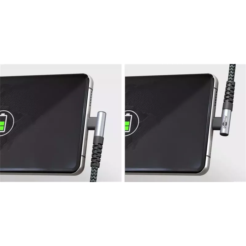 Goobay USB-C laidas USB 2.0 2m juodai pilkas