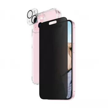 PanzerGlass® Privatumo 3 viename rinkinys iPhone 15 – Atsparus smūgiams grūdintas stiklas