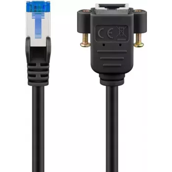 Tinklo kabelis Goobay 65641 RJ-45 Cat6a 0,5 m Juodas