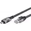 Goobay Gender Changer USB-C į RJ-45 10 m juodas sidabrinis