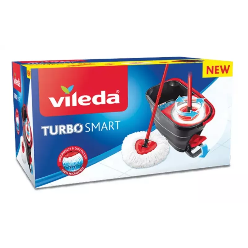 Vileda Turbo Smart Single tank Black Red 166140 – šluostymo sistema