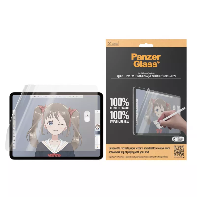 PanzerGlass ® GraphicPaper® ekrano apsauga iPad Pro 11'' (2018-2022) | iPad Air 10.9'' (2020-2022) | Ultra-Wide Fit