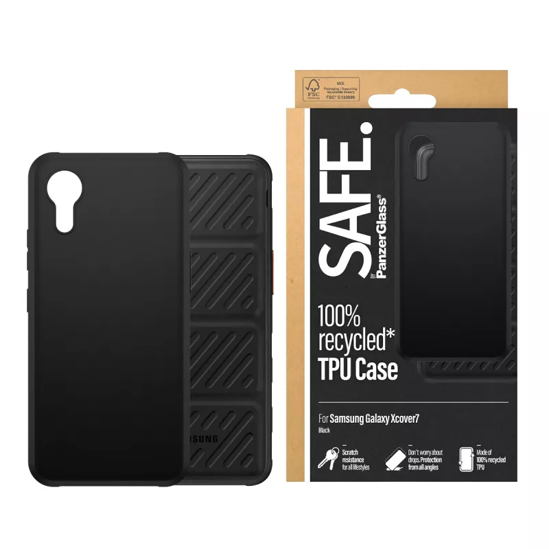 PanzerGlass SAFE. TPU Dėklas Juodas Samsung Galaxy Xcover7