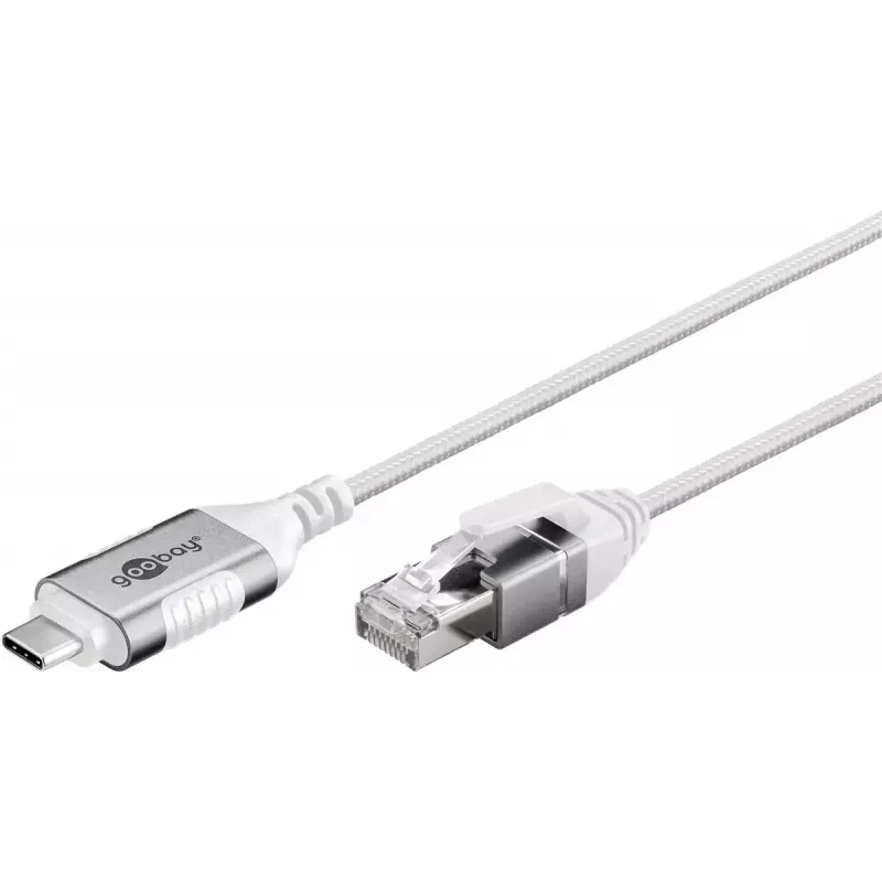 Goobay 74390 Keitiklis USB 3.1 Type A į RJ45, 7,5 m, baltas