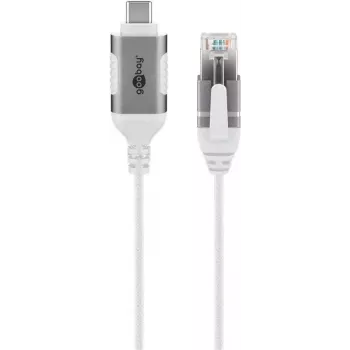 Goobay 74390 Keitiklis USB 3.1 Type A į RJ45, 7,5 m, baltas