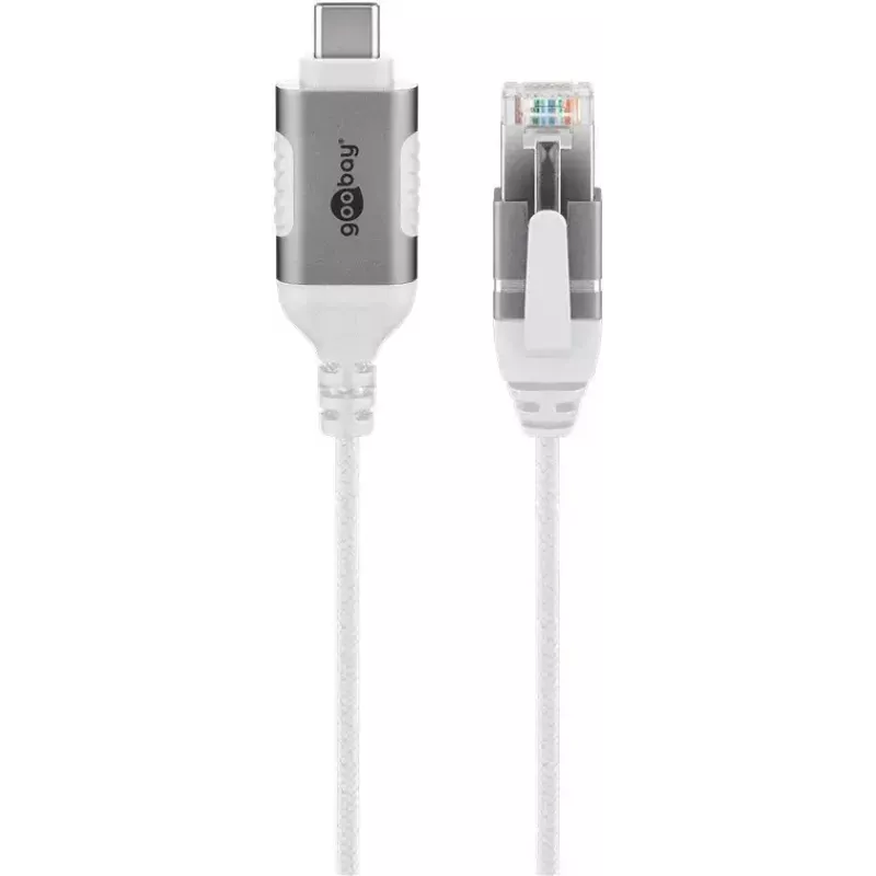 Goobay 74390 Keitiklis USB 3.1 Type A į RJ45, 7,5 m, baltas