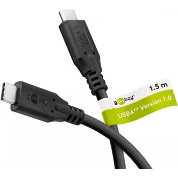 USB laidas Goobay 74196 USB4 Gen 2x2 1,5 m USB-C juodas