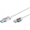 Tinklo kabelis Goobay 74380 USB 3.0 Type A RJ45 3m baltas