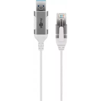 Tinklo kabelis Goobay 74380 USB 3.0 Type A RJ45 3m baltas