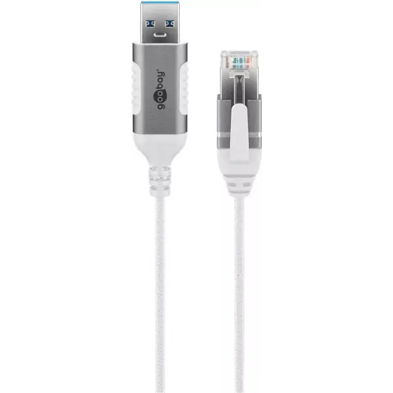 Tinklo kabelis Goobay 74380 USB 3.0 Type A RJ45 3m baltas