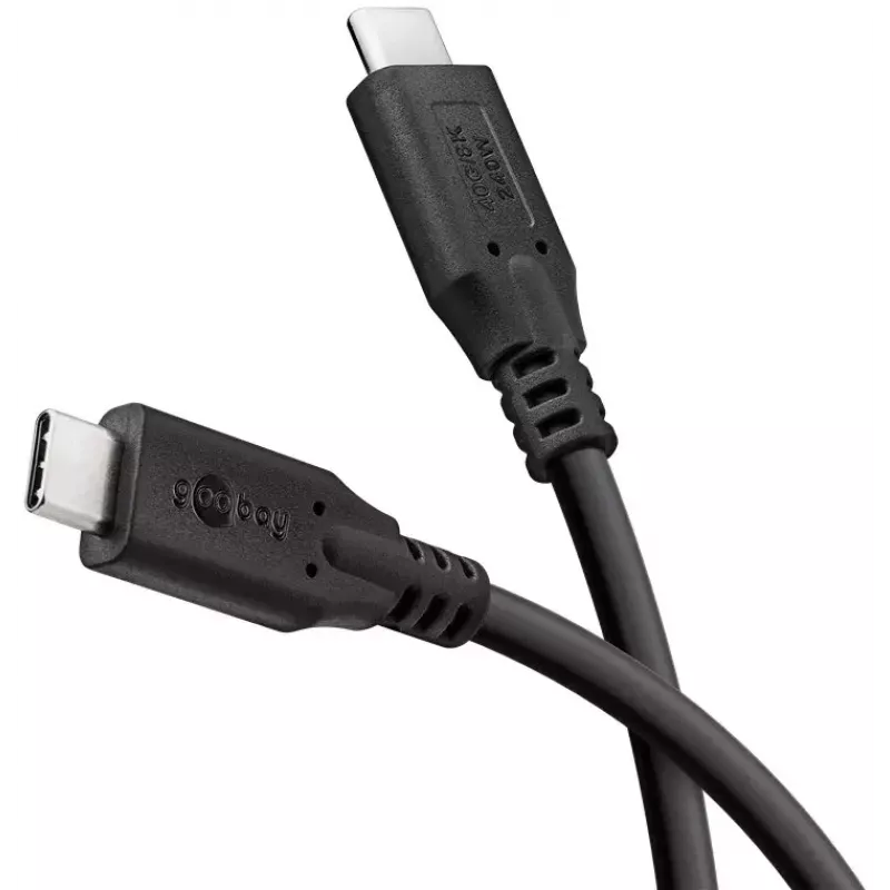 USB C laidas Goobay 74184 USB4 Gen 2x2 1.5 m juodas