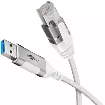 Goobay 74378 Keitiklis USB 3.0 Type A į RJ45 1,5 m Baltas