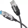 Goobay 74394 USB 3.0 Type A į RJ45 laidas 1,5 m juodas sidabrinis