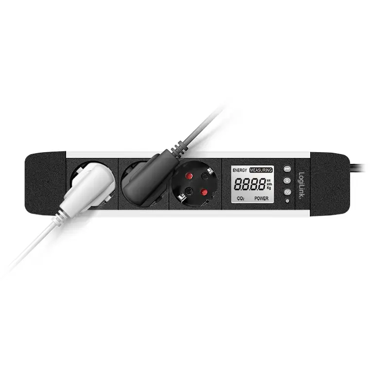 LOGILINK Power Extension 2Direct LPS285 1.4 m 3 AC lizdai patalpoms juoda sidabrinė