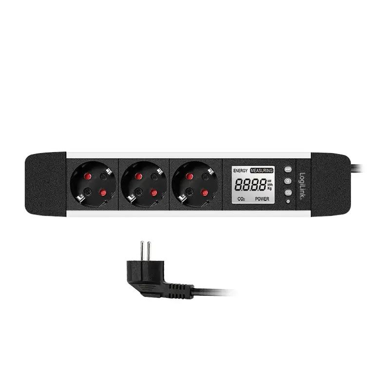LOGILINK Power Extension 2Direct LPS285 1.4 m 3 AC lizdai patalpoms juoda sidabrinė