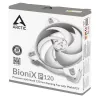 ARCTIC BioniX P120 (Pilka/Balta) – 120 mm slėgiui optimizuotas žaidimų ventiliatorius su PWM PST