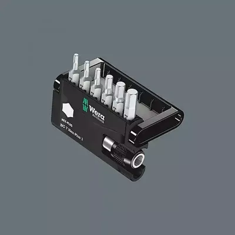 Wera Bit-Check 7 Hex-Plus 1 atsuktuvų antgalių rinkinys, 7 vnt., H2–H6