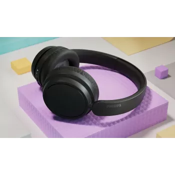 Philips 5000 serijos TAH5209BK/00 belaidės ausinės su mikrofonu, skambučiams ir muzikai, juodos