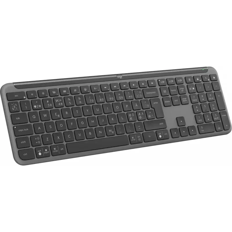 Logitech K950 Signature Slim klaviatūra biurui RF belaidė Bluetooth QWERTY danų suomių norvegų švedų grafitas