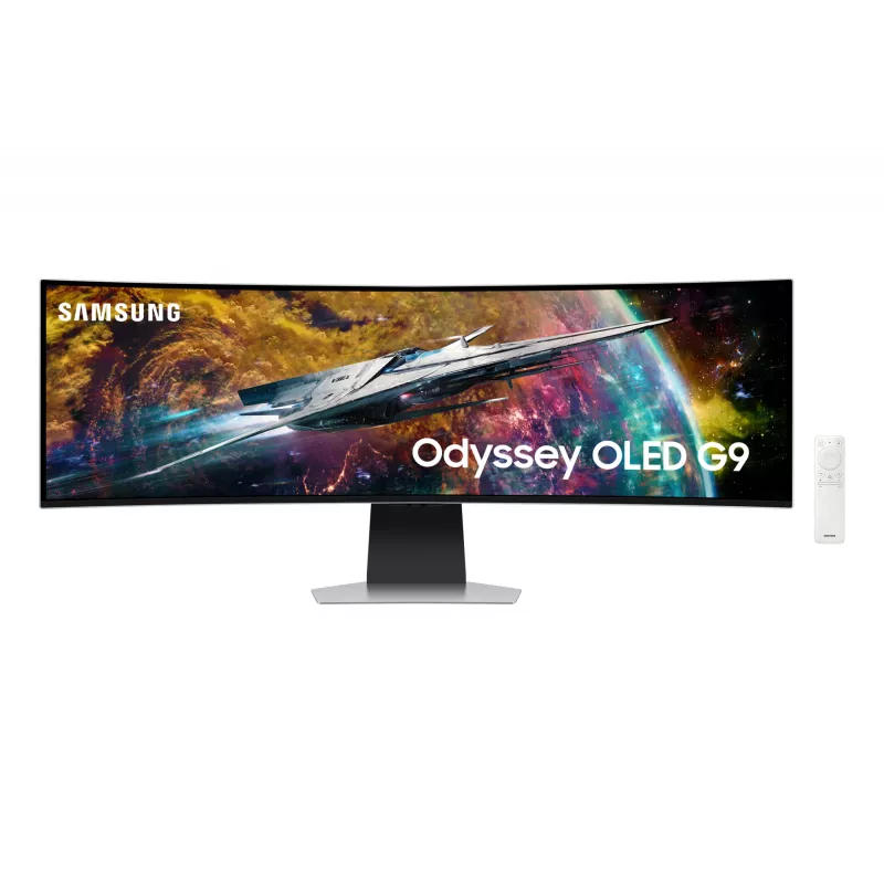 Samsung G95SC monitorius 124,5 cm (49 colių) 5120 x 1440 Dual QHD OLED sidabrinis