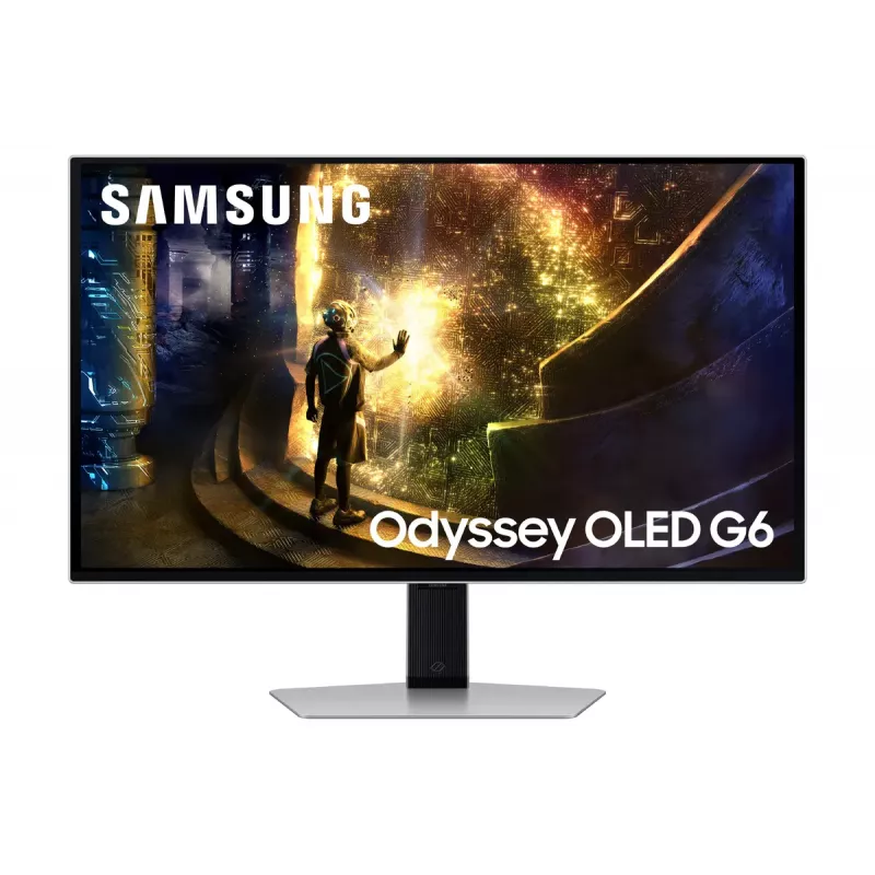 Samsung G61SD kompiuterio monitorius 27 colių OLED 2560x1440 WQHD sidabrinis
