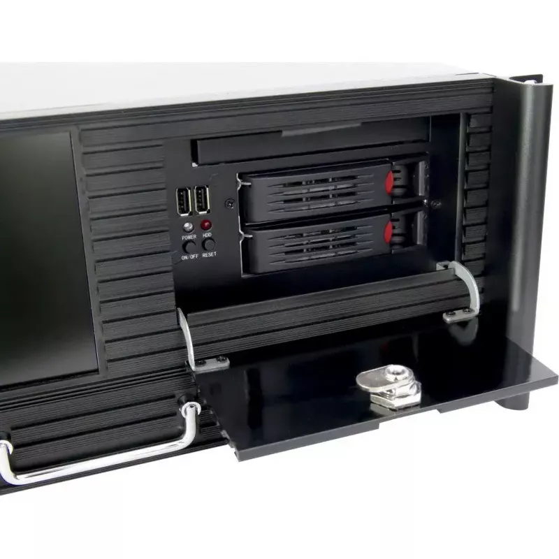 Serverinis korpusas Inter-Tech 4U 4452-TFT Rack juodas