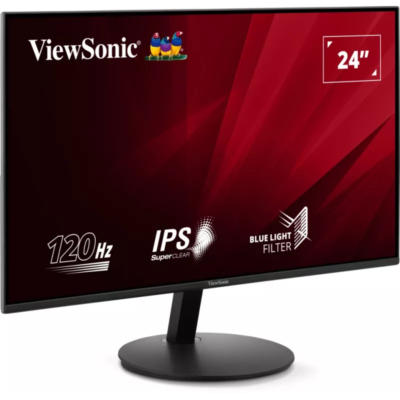 Viewsonic VA24E1-H 24 colių Full HD 120Hz monitorius su HDMI ir VGA, juodas