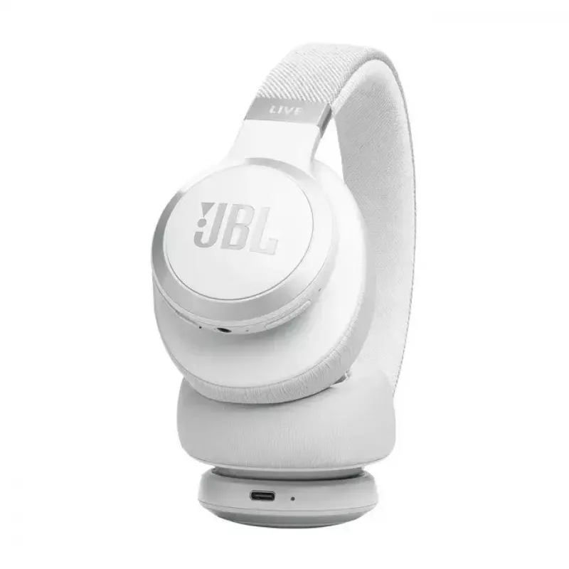 JBL Live 770NC Ausinės belaidės, aplink ausį, skambučiams/muzikai, Bluetooth, baltos
