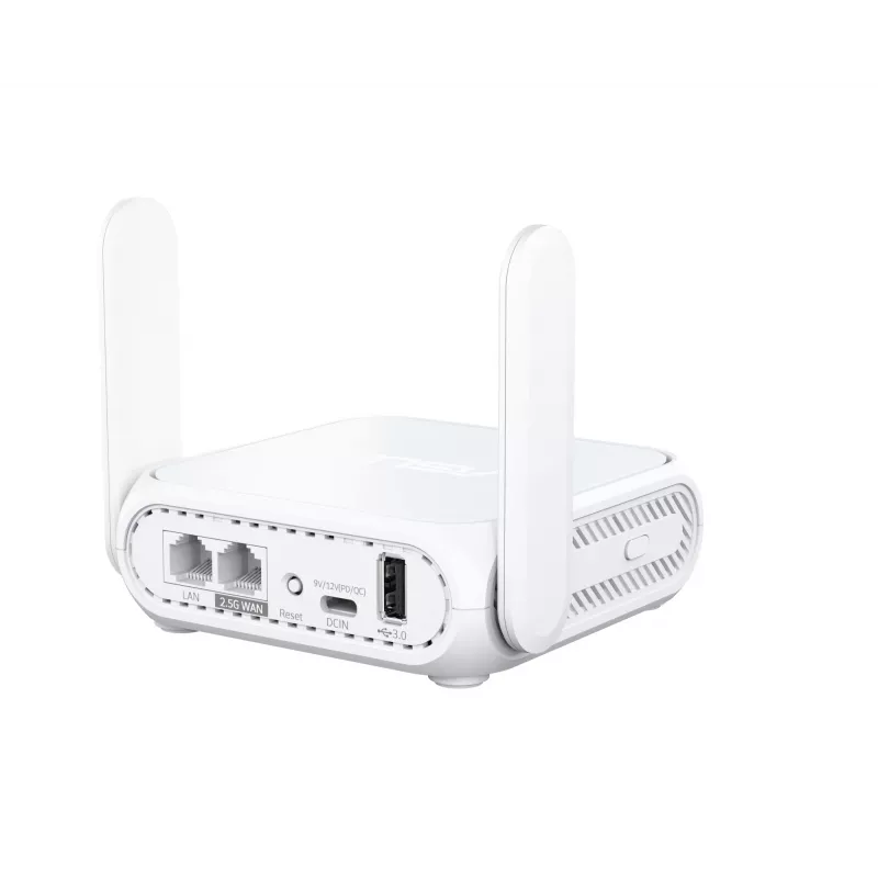 ASUS RT-BE58 Go belaidis maršrutizatorius 2.5 Gigabit Ethernet, dviejų juostų (2,4 GHz / 5 GHz), baltas