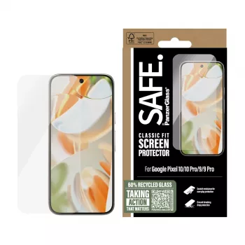 Apsauginis stiklas PanzerGlass SAFE. Google Pixel 10/10 Pro/9/9 Pro atsparus įbrėžimams ir smūgiams