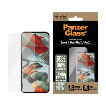 PanzerGlass apsauginis stiklas ekranui ir nugarėlei, skirtas Google Pixel 10 Pro XL / 9 Pro XL, skaidrus, 1 vnt. (PG92324)