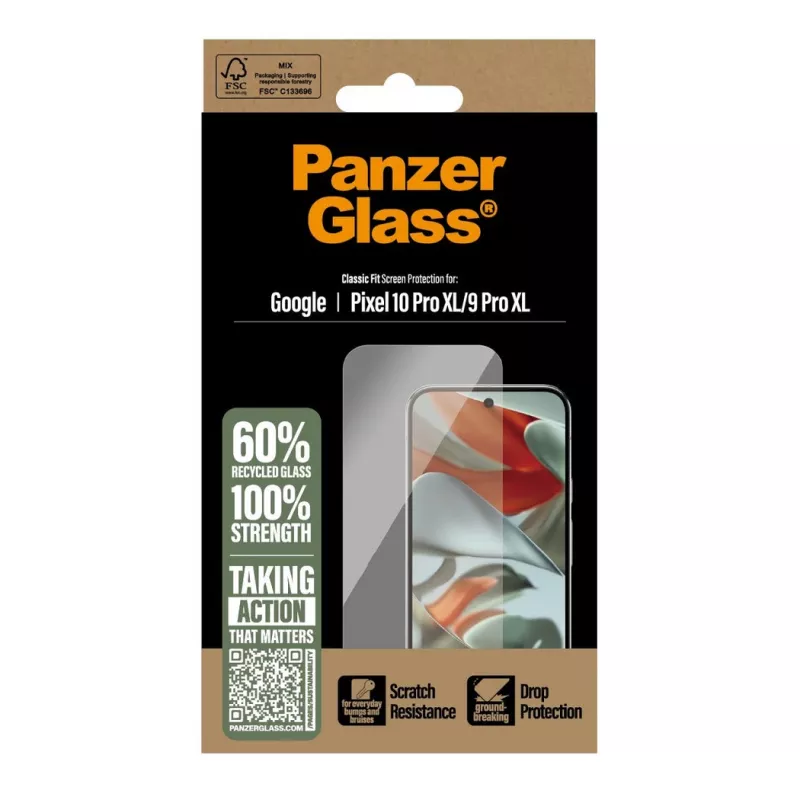 PanzerGlass apsauginis stiklas ekranui ir nugarėlei, skirtas Google Pixel 10 Pro XL / 9 Pro XL, skaidrus, 1 vnt. (PG92324)