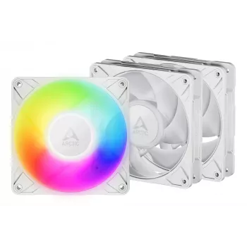 ARCTIC Freezer P12 Pro A-RGB (Baltas) - 3 vnt. 120 mm A-RGB PWM ventiliatoriai su kabelių skirstytuvu