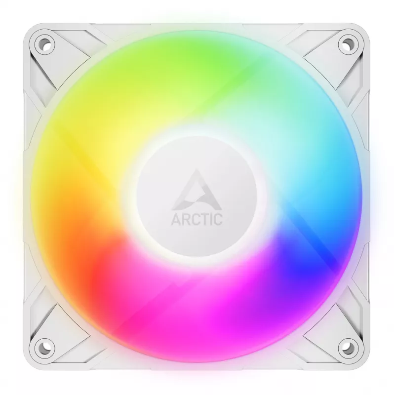 ARCTIC Freezer P12 Pro A-RGB (Baltas) - 3 vnt. 120 mm A-RGB PWM ventiliatoriai su kabelių skirstytuvu